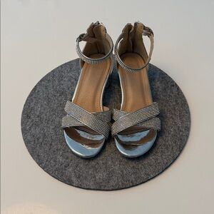 Silver Kids Dress Shoes